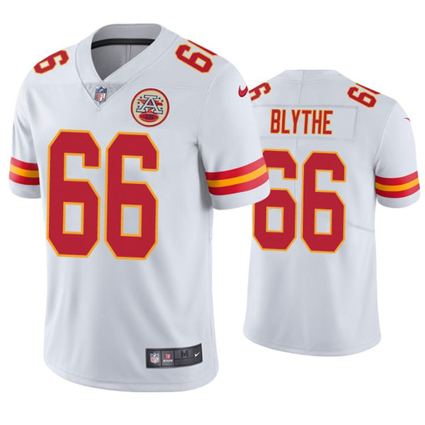 Men's Kansas City Chiefs #66 Austin Blythe Nike White Vapor Untouchable Limited Jersey