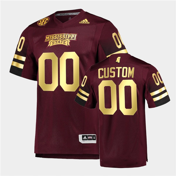 Men's Mississippi State Bulldogs Custom Maroon Special Game Premier Football Jersey