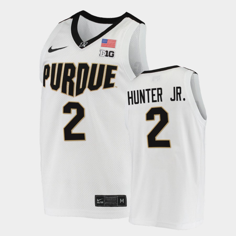 Mens Purdue Boilermakers #2 Eric Hunter Jr. Nike White College Game Basketball Jersey