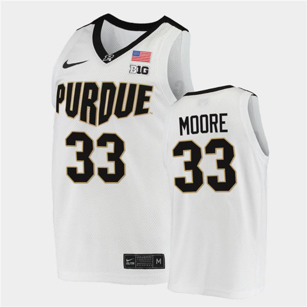 Mens Purdue Boilermakers #33 E'Twaun Moore Nike White College Game Basketball Jersey