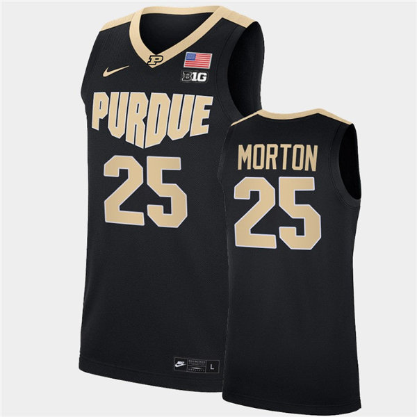Mens Purdue Boilermakers #25 Ethan Morton Nike Black College Basketball Game Jersey