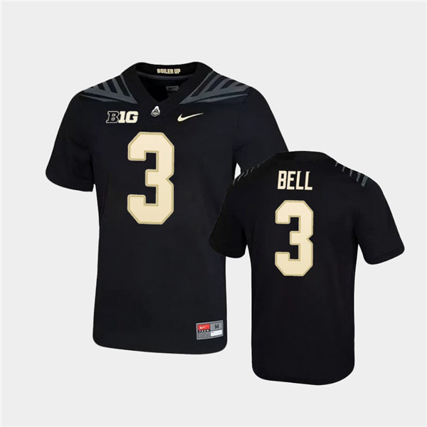 Youth Purdue Boilermakers #3 David Bell Nike Black College Football Jersey