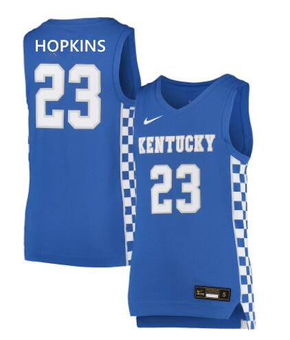 Mens Kentucky Wildcats #23 Bryce Hopkins Nike Royal College Basketball Game Jersey