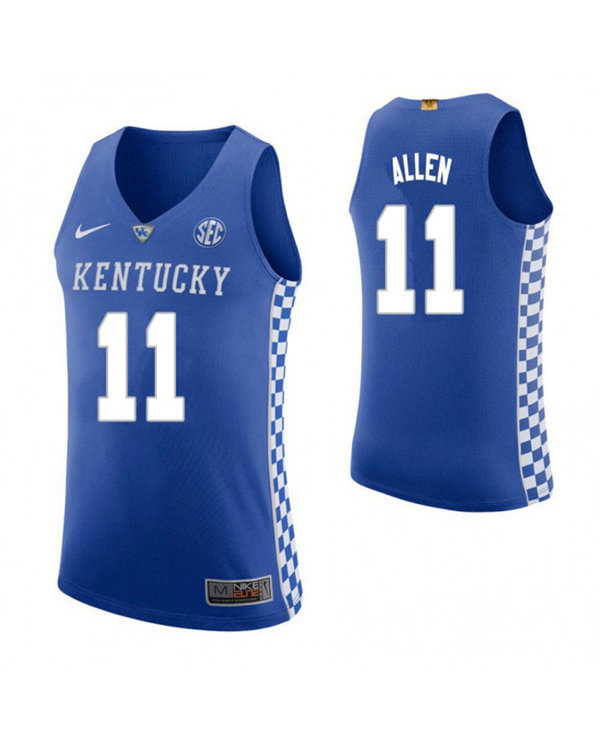 Mens Kentucky Wildcats #11 Dontaie Allen Nike Royal College Basketball Game Jersey