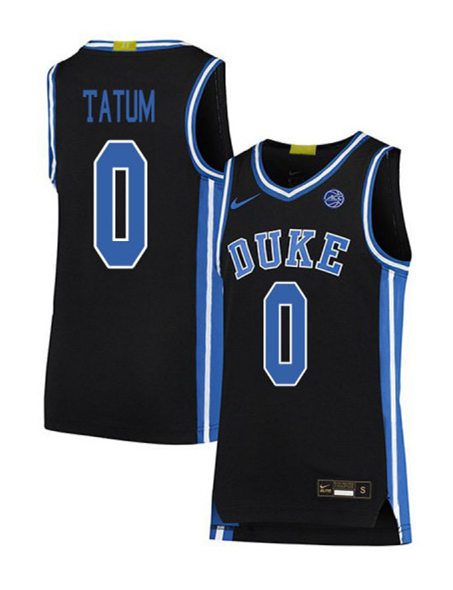Mens Duke Blue Devils #0 Jayson Tatum Nike Black College Basketball Game Jersey
