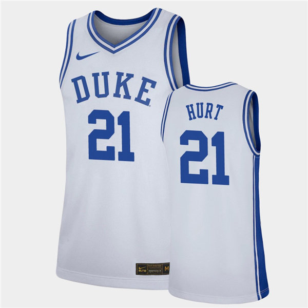 Mens Duke Blue Devils #21 Matthew Hurt Nike White College Basketball Game Jersey
