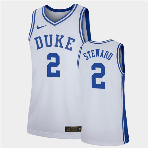 Mens Duke Blue Devils #2 Cassius Stanley Nike White College Basketball Game Jersey