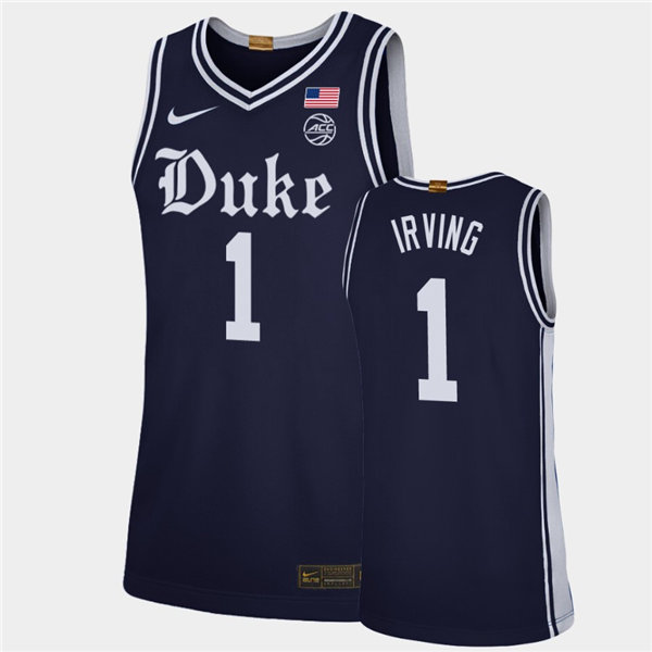 Mens Duke Blue Devils #1 Kyrie Irving Nike Navy College Basketball Game Jersey