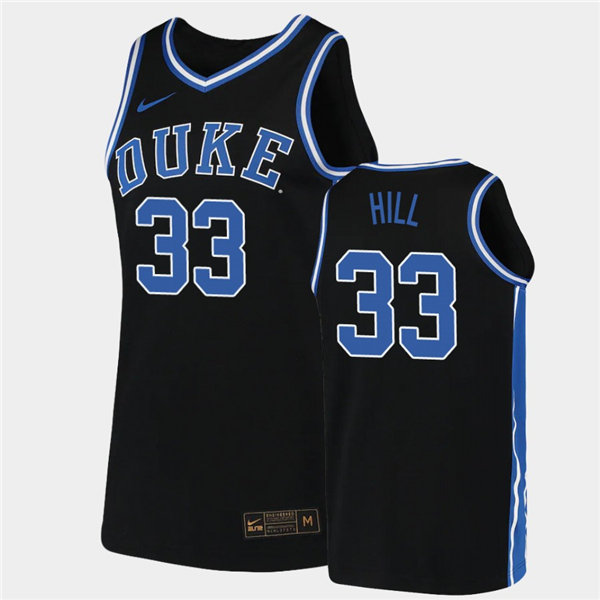 Mens Duke Blue Devils Retired Player #33 Grant Hill Nike Black College Basketball Game Jersey