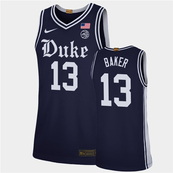 Mens Duke Blue Devils #13 Joey Baker Nike Navy College Basketball Game Jersey