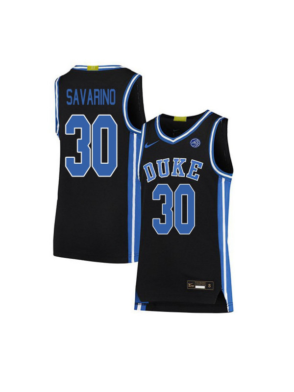 Mens Duke Blue Devils #30 Michael Savarino Nike Black College Basketball Game Jersey