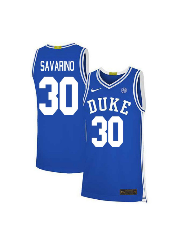 Mens Duke Blue Devils #30 Michael Savarino Nike Royal College Basketball Game Jersey