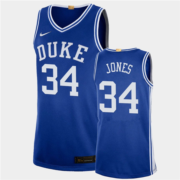 Mens Duke Blue Devils #34 Bates Jones Nike Royal College Basketball Game Jersey