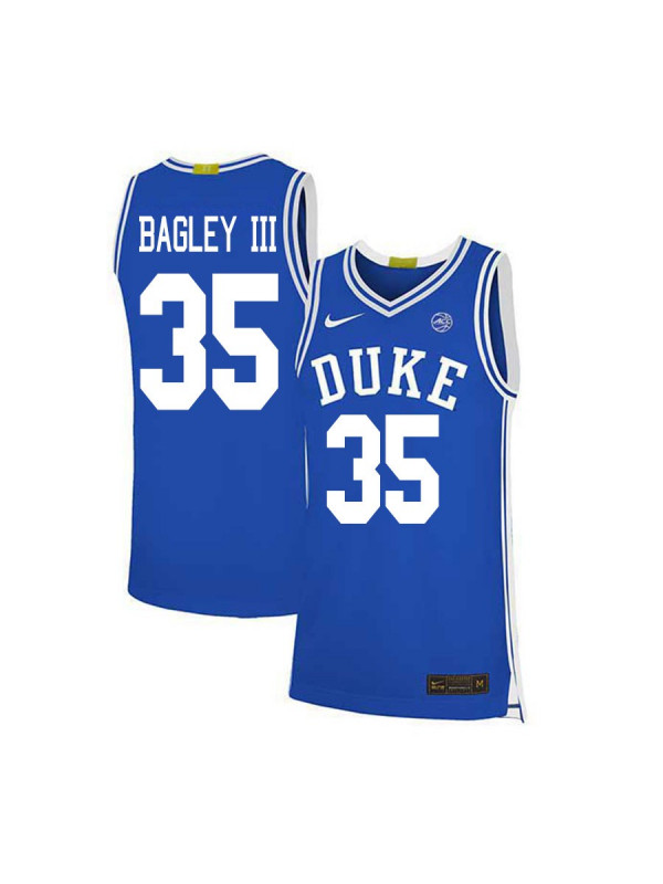 Mens Duke Blue Devils #35 Marvin Bagley III Nike Royal College Basketball Game Jersey