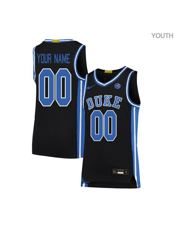 Youth Duke Blue Devils Custom Nike Black College Basketball Game Jersey