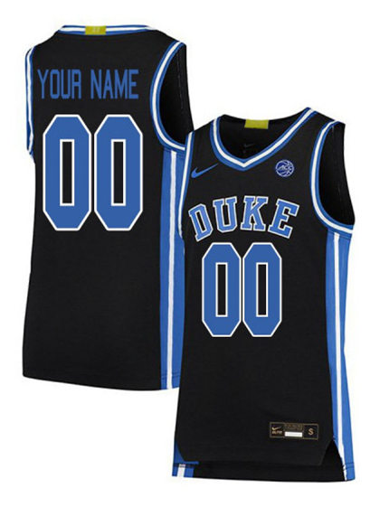 Mens Duke Blue Devils Custom  Nike Black College Basketball Game Jersey