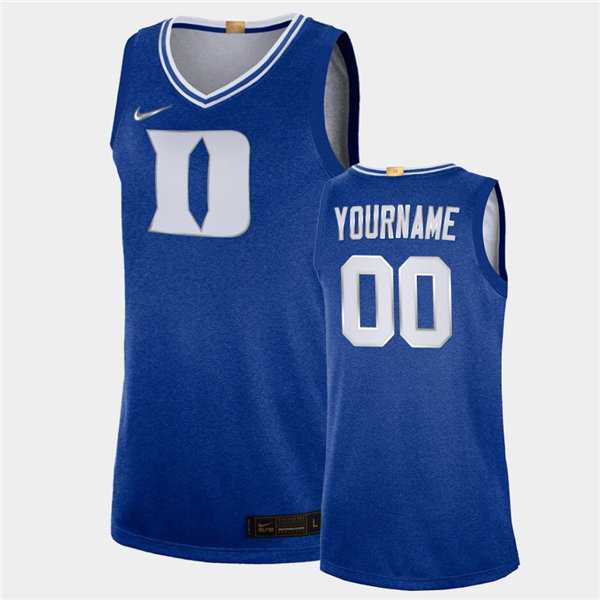 Mens Duke Blue Devils Custom Nike Royal 100th Anniversary Rivalry Basketball Jersey 