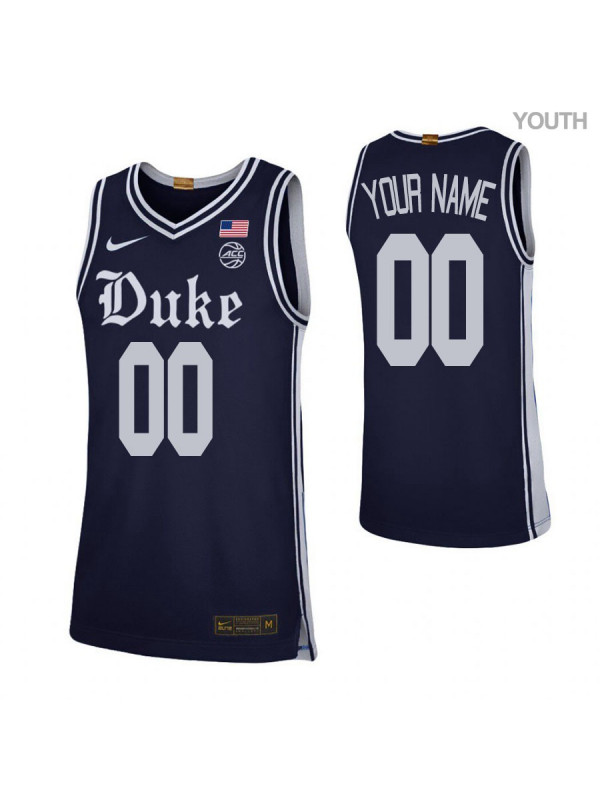 Youth Duke Blue Devils Custom Nike Navy College Basketball Game Jersey