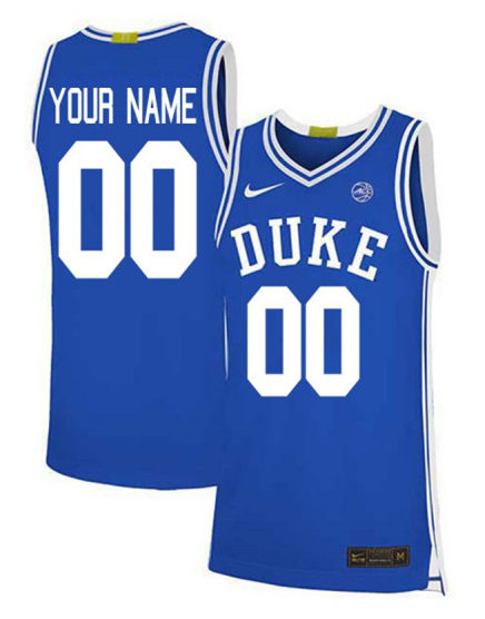 Mens Duke Blue Devils Custom Nike Royal College Basketball Game Jersey 