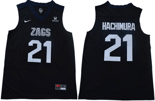 Mens Gonzaga Bulldogs #21 Rui Hachimura Nike 2019 Black College Basketball Game Jersey