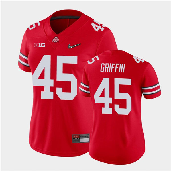 Women's Ohio State Buckeyes #45 Archie Griffin Nike Scarlet College Football Game Jersey