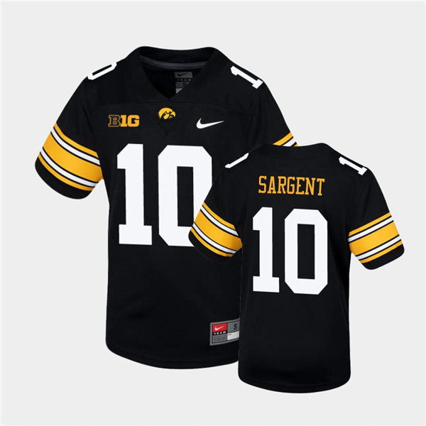 Youth Iowa Hawkeyes #10 Mekhi Sargent Nike Black College Football Game Jersey