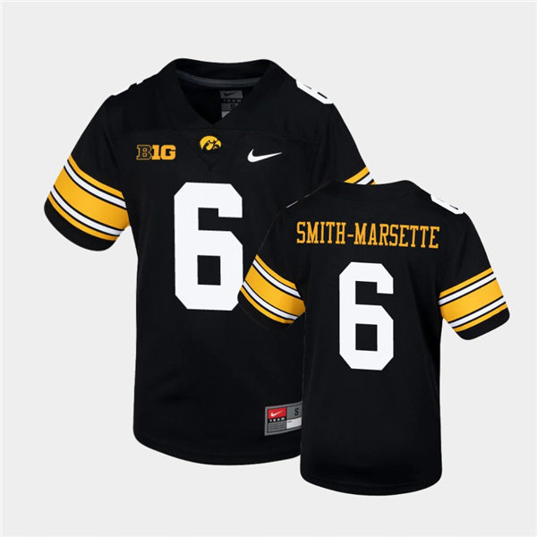 Youth Iowa Hawkeyes #6 Ihmir Smith-Marsette Nike Black College Football Game Jersey