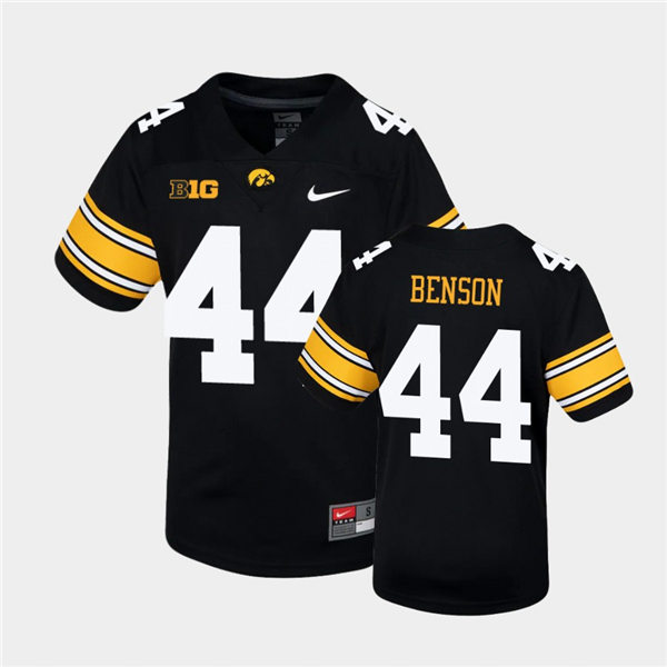 Youth Iowa Hawkeyes #44 Seth Benson Nike Black College Football Game Jersey