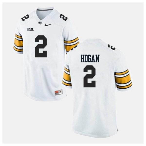 Mens Iowa Hawkeyes #2 Deuce Hogan Nike White College Football Game Jersey