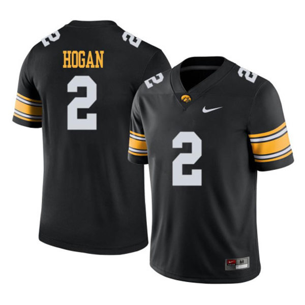 Mens Iowa Hawkeyes #2 Deuce Hogan Nike Black College Football Game Jersey