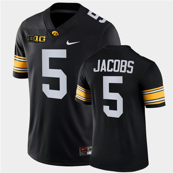 Mens Iowa Hawkeyes #5 Jestin Jacobs Nike Black College Football Game Jersey