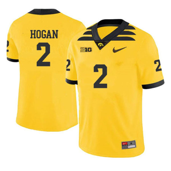Mens Iowa Hawkeyes #2 Deuce Hogan Nike Gold Alternate College Football Game Jersey