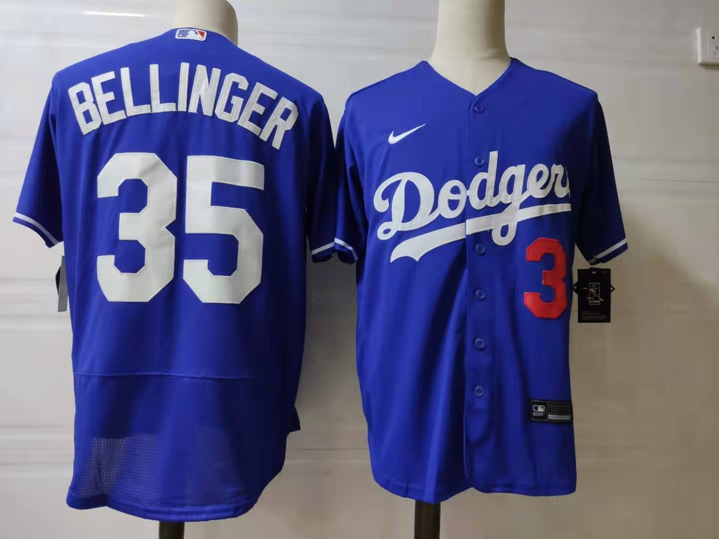Men's Los Angeles Dodgers #35  Cody Bellinger Royal Nike Flex base Baseball Jersey