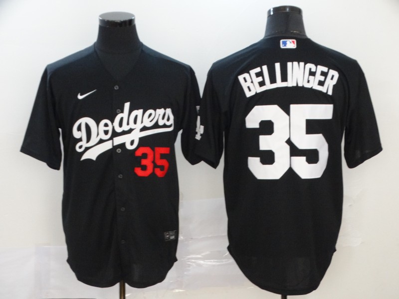 Men's Los Angeles Dodgers #35  Cody Bellinger Black Fashion Nike Flex base Baseball Jersey