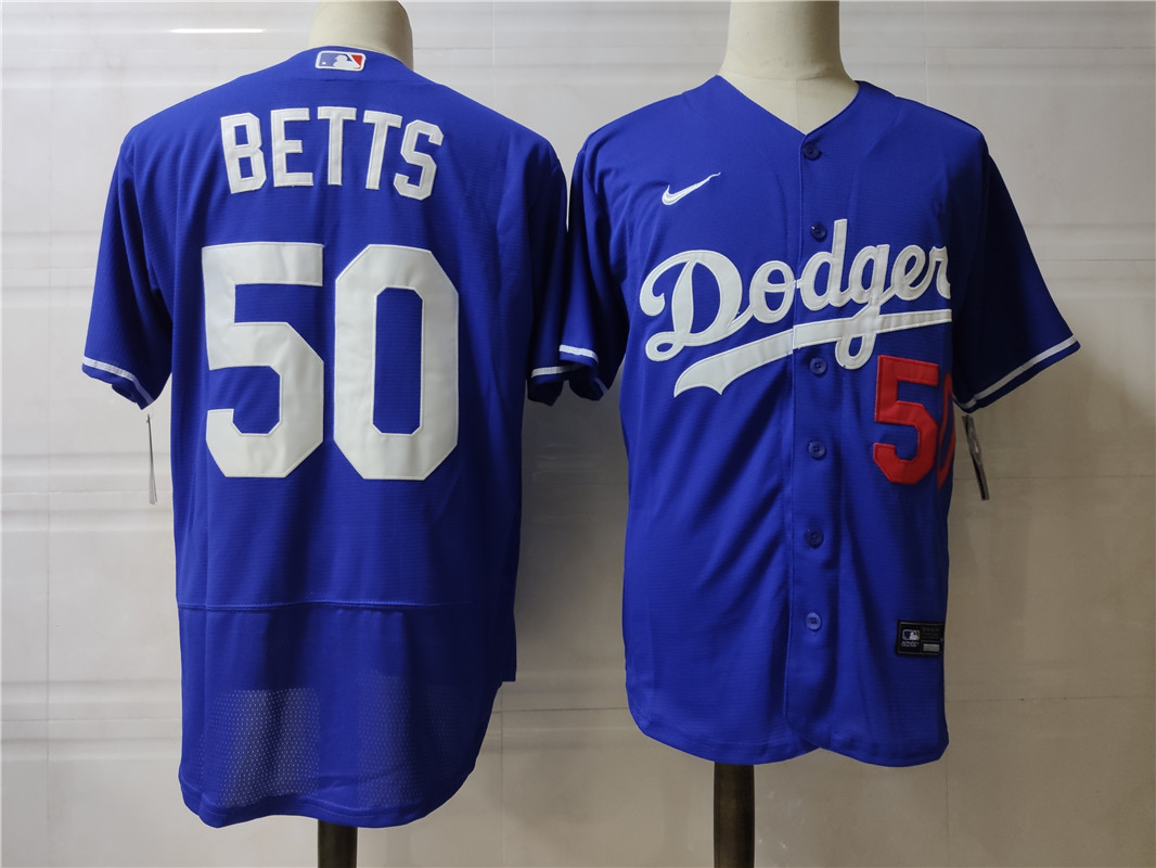 Men's Los Angeles Dodgers  #50 Mookie Betts Royal Nike Flex base Baseball Jersey
