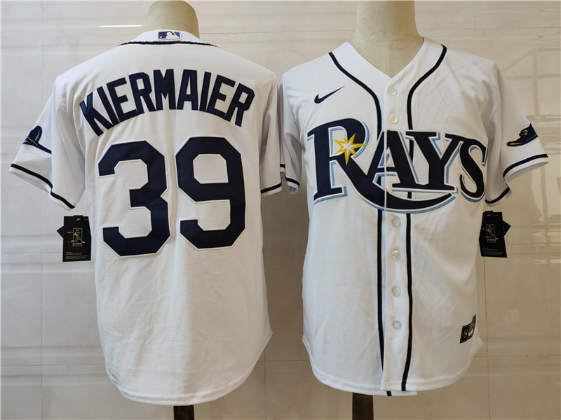 Men's Tampa Bay Rays #39 Kevin Kiermaier Nike White Home Cool base Baseball Jersey