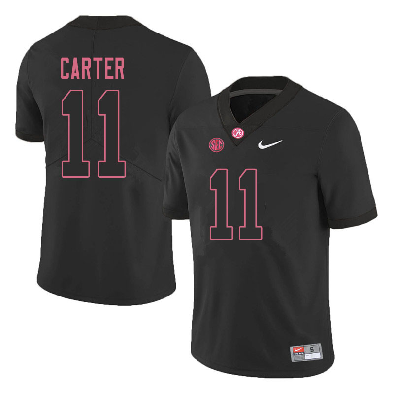 Men's Alabama Crimson Tide #11 Scooby Carter Nike Blackout Football Jersey