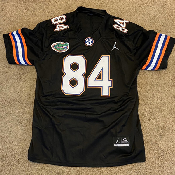 Men's Florida Gators #84 Kyle Pitts Jordan Black Football Jersey