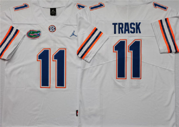 Men's Florida Gators #11 Kyle Trask Jordan White Football Jersey