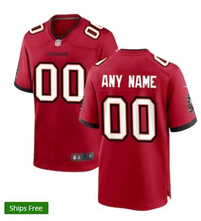 Men's Custom Tampa Bay Buccaneers Nike Red Personal Football Jersey