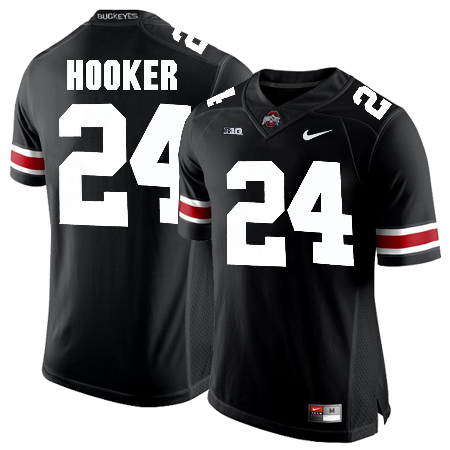 Mens Ohio State Buckeyes #24 Malik Hooker Nike Black Football Jersey