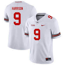 Mens Ohio State Buckeyes #9 Zach Harrison Nike White Football Jersey