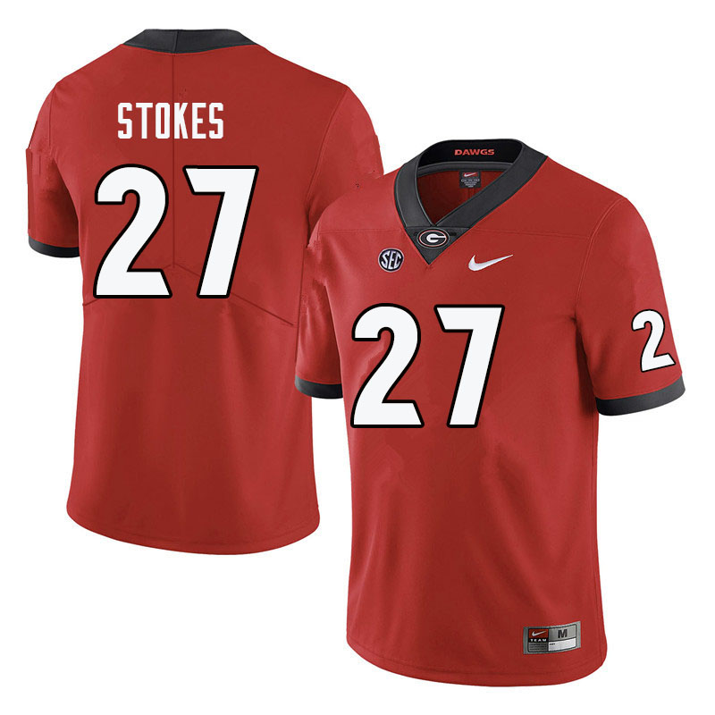 Men's Georgia Bulldogs #27 Eric Stokes Nike Red Football Jersey