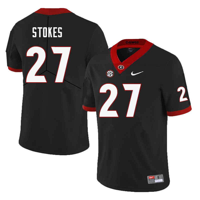 Men's Georgia Bulldogs #27 Eric Stokes Nike Black Football Jersey