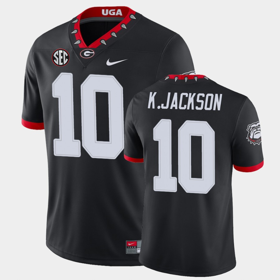 Mens Georgia Bulldogs #10 Kearis Jackson Nike 2020 Black College Football Game Jersey