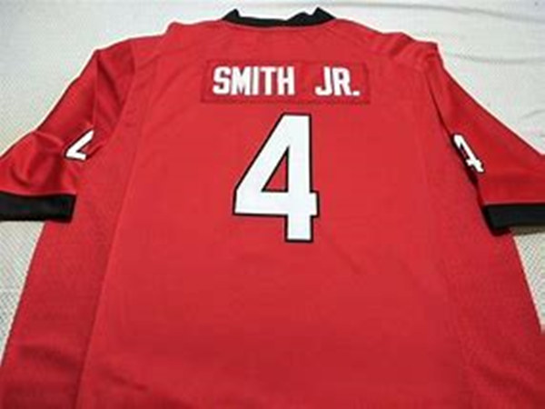 Men's Georgia Bulldogs #4 Nolan Smith JR. Nike Red Football Jersey