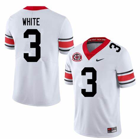 Men's Georgia Bulldogs #3 Zamir White Nike 40th anniversary white alternate football jersey