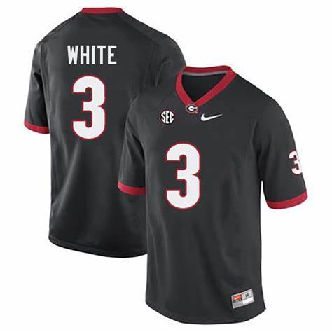 Men's Georgia Bulldogs #3 Zamir White Nike Black Football Jersey