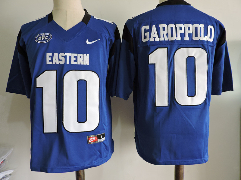 Men's Eastern Illinois Panthers #10 Jimmy Garoppolo Nike Royal NCAA College football Jersey