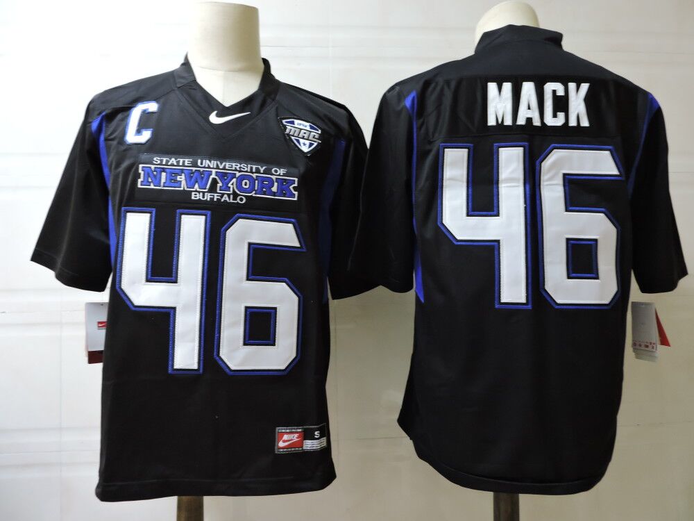 Men's Buffalo Bulls #46 Khalil Mack Nike Black Retro College football Jersey